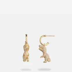 Jewellery|Carhartt WIP Coach Rexy Crystal and Gold-Tone Earrings