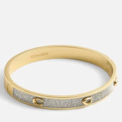 Jewellery|Dr. Martens Coach Signature C Glitter Silver-Tone Bangle Bracelet