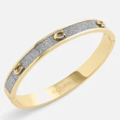 Jewellery|Dr. Martens Coach Signature C Glitter Silver-Tone Bangle Bracelet