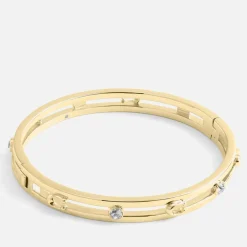 Jewellery|Coach Signature C Gold-Tone Bangle Bracelet