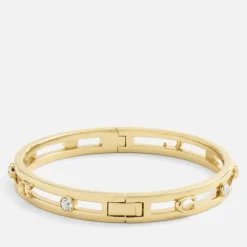 Jewellery|Coach Signature C Gold-Tone Bangle Bracelet
