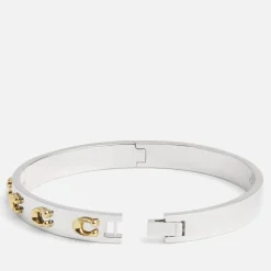 Jewellery|Coach Signature C Hinged Silver-Plated Bracelet