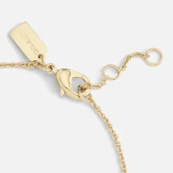 Jewellery|Coach Signature Pavé C Strand Gold-Tone Bracelet