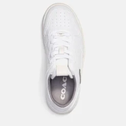 Trainers|Coach Women's C201 Basket Leather Trainers - UK 3