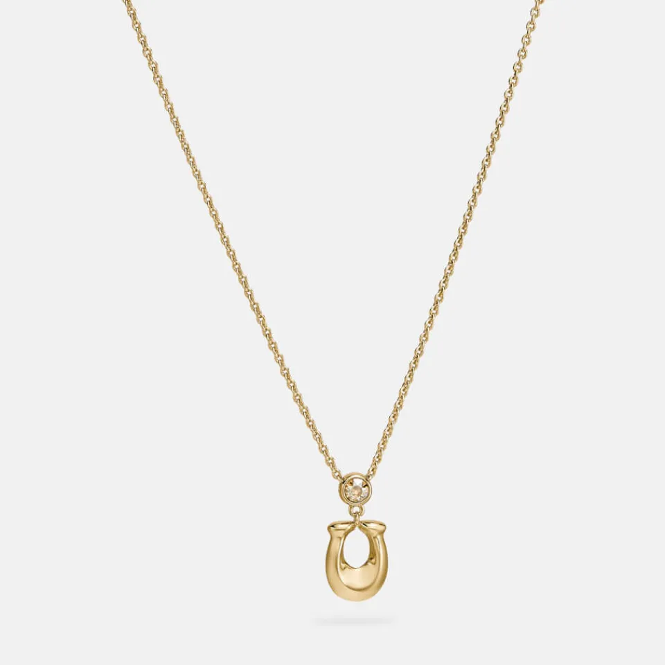Jewellery|Dr. Martens Coach Women's C Crystal Necklace - Gold/Clear