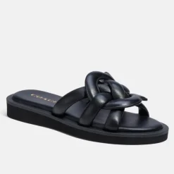 Sandals & Slides|Sandals|Coach Women's Georgie Leather Slide Sandals - UK 4