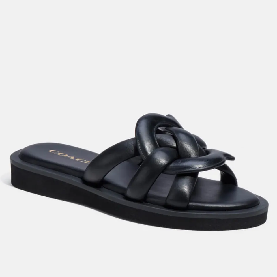 Sandals & Slides|Sandals|Coach Women's Georgie Leather Slide Sandals - UK 4