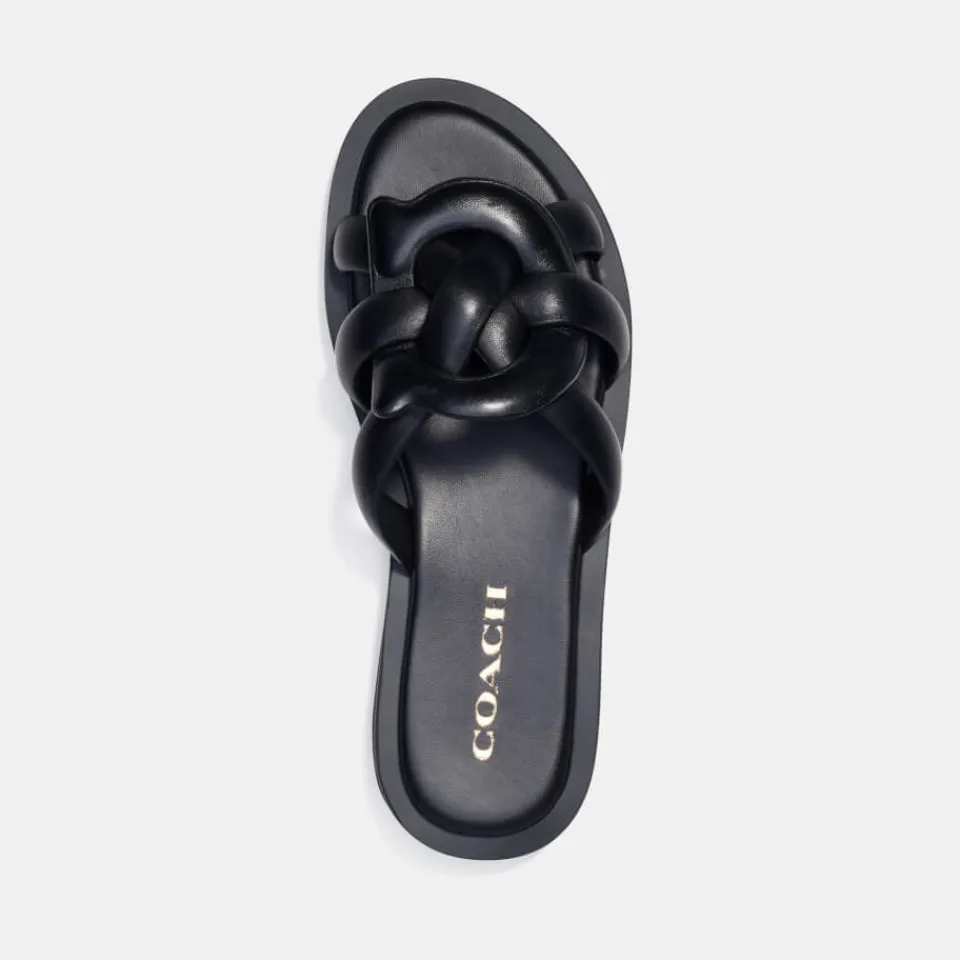 Sandals & Slides|Sandals|Coach Women's Georgie Leather Slide Sandals - UK 4