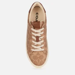 Trainers|Dr. Martens Coach Women's Lowline Coated Canvas Trainers - Tan - UK 3