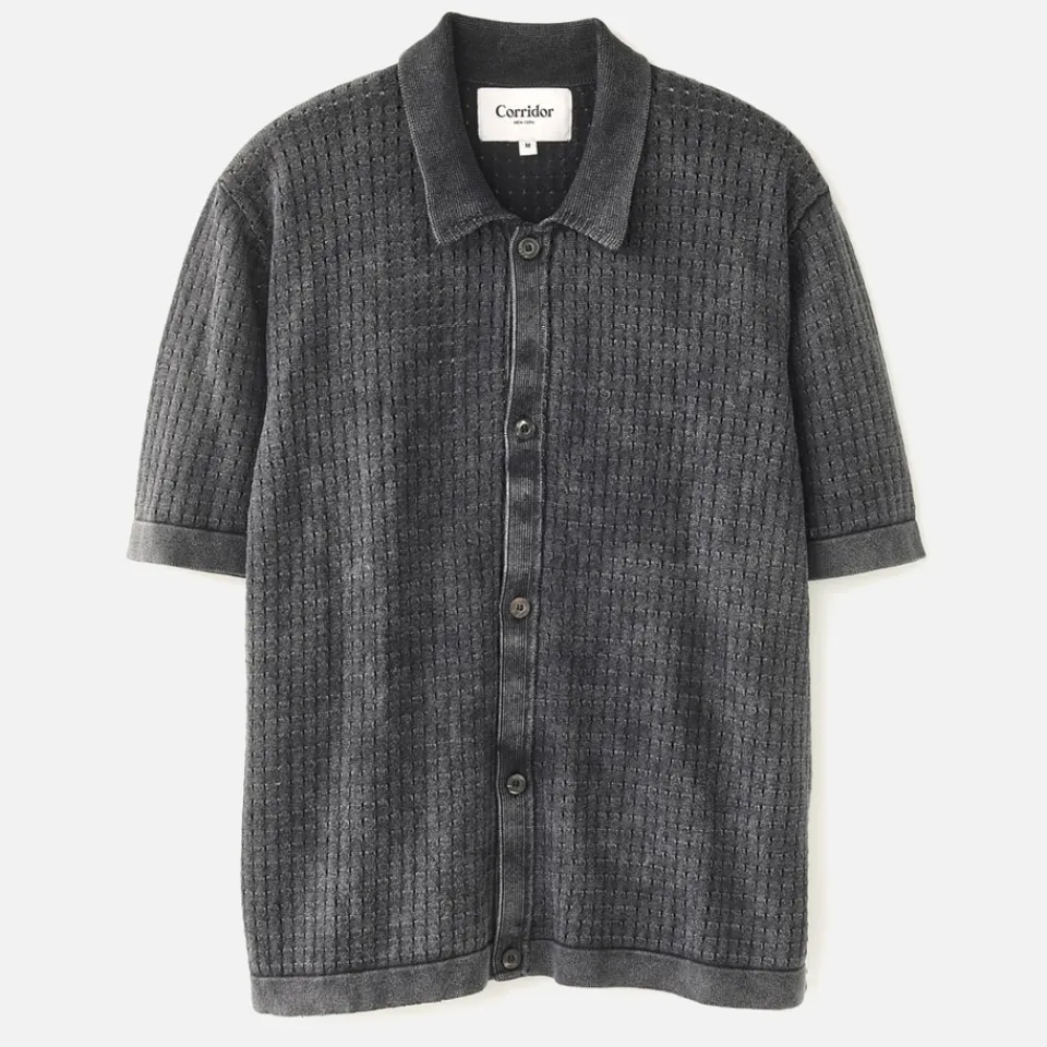 Shirts|Shirts|Dr. Martens Corridor Acid Wash Pima Cotton Pointelle-Knit Shirt - S