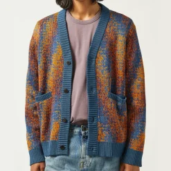 Cardigans|Knitwear|Dr. Martens Corridor Black Hole Sun Intarsia-Knit Cotton Cardigan - L