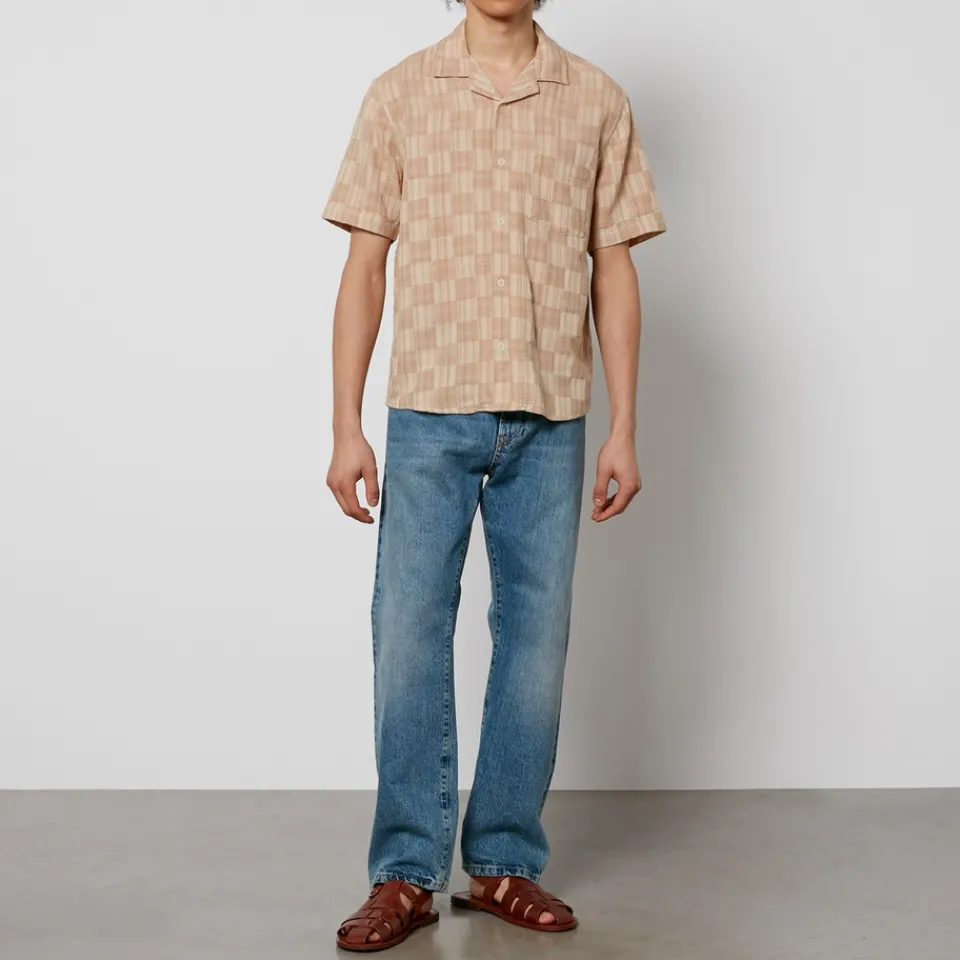 Shirts|Shirts|Wax London Corridor Check Cotton-Jacquard Shirt - XL