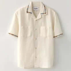 Shirts|Shirts|Dr. Martens Corridor Embroidered Camp Collar Linen-Blend Shirt - S