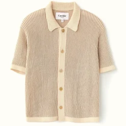Shirts|Shirts|Corridor Plated Striped Cotton-Knit Shirt - XL