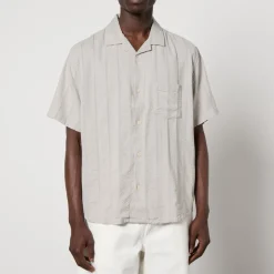 Shirts|Shirts|Corridor Striped Cotton-Blend Seersucker Shirt - M