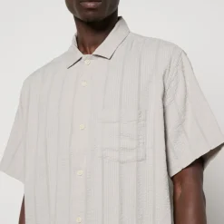 Shirts|Shirts|Corridor Striped Cotton-Blend Seersucker Shirt - M