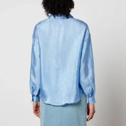 T-Shirts And Tops|Shirts And Blouses|Cras Gina Satin-Cloqué Shirt - EU 34/UK 8