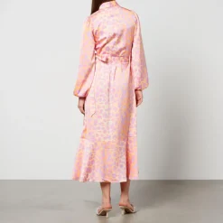 Dresses|Dresses|Dr. Martens Cras Laracras Printed Silk-Satin Wrap Dress - EU 34/UK 6