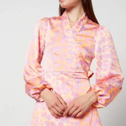 Dresses|Dresses|Dr. Martens Cras Laracras Printed Silk-Satin Wrap Dress - EU 34/UK 6