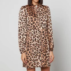 Dresses|Dresses|Dr. Martens CRAS Lavacras Leopard-Print Recycled Satin Mini Dress - EU 34/UK 6
