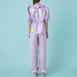 T-Shirts And Tops|Shirts And Blouses|Cras Mika Frilled Jacquard Blouse - EU 34/UK 6