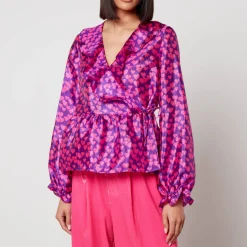 T-Shirts And Tops|Shirts And Blouses|Dr. Martens CRAS Monin Heart Print Satin Shirt - EU 34/UK 6