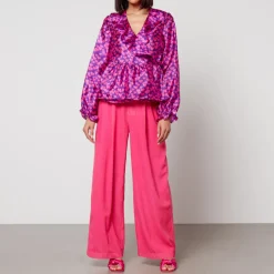 T-Shirts And Tops|Shirts And Blouses|Dr. Martens CRAS Monin Heart Print Satin Shirt - EU 34/UK 6