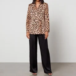 Jackets|Coats|Cras Samy Leopard-Print Satin Blazer - EU 34/UK 8