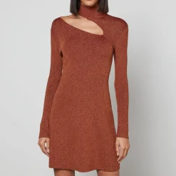 Dresses|Dresses|Polo Ralph Lauren Cult Gaia Jet Glittered Ribbed-Knit Mini Dress - XS