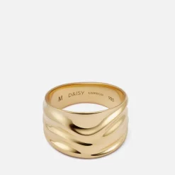 Jewellery|Dr. Martens Daisy London X Polly Sayer Chunky Tidal Gold-Plated Ring - XS