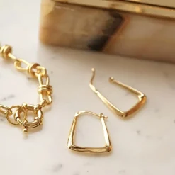 Jewellery|Daisy London X Polly Sayer Creole Gold-Plated Earrings