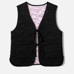 Jackets|Coats|Toit Volant Damson Madder Arte Embroidered Quilted Shell Gilet - UK 8