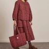 Holiday Bags|Bags|Damson Madder Checked Cotton Reversible Tote Bag