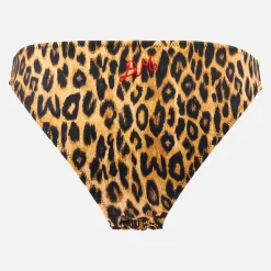 Swimwear|Swimwear|Dr. Martens Damson Madder Leopard-Print Shirred Bikini Bottoms - UK 6
