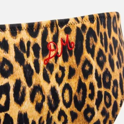 Swimwear|Swimwear|Dr. Martens Damson Madder Leopard-Print Shirred Bikini Bottoms - UK 6