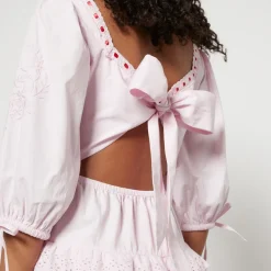 Dresses|Dresses|Damson Madder Rebecca Broderie Anglaise Cotton-Poplin Dress - UK 6