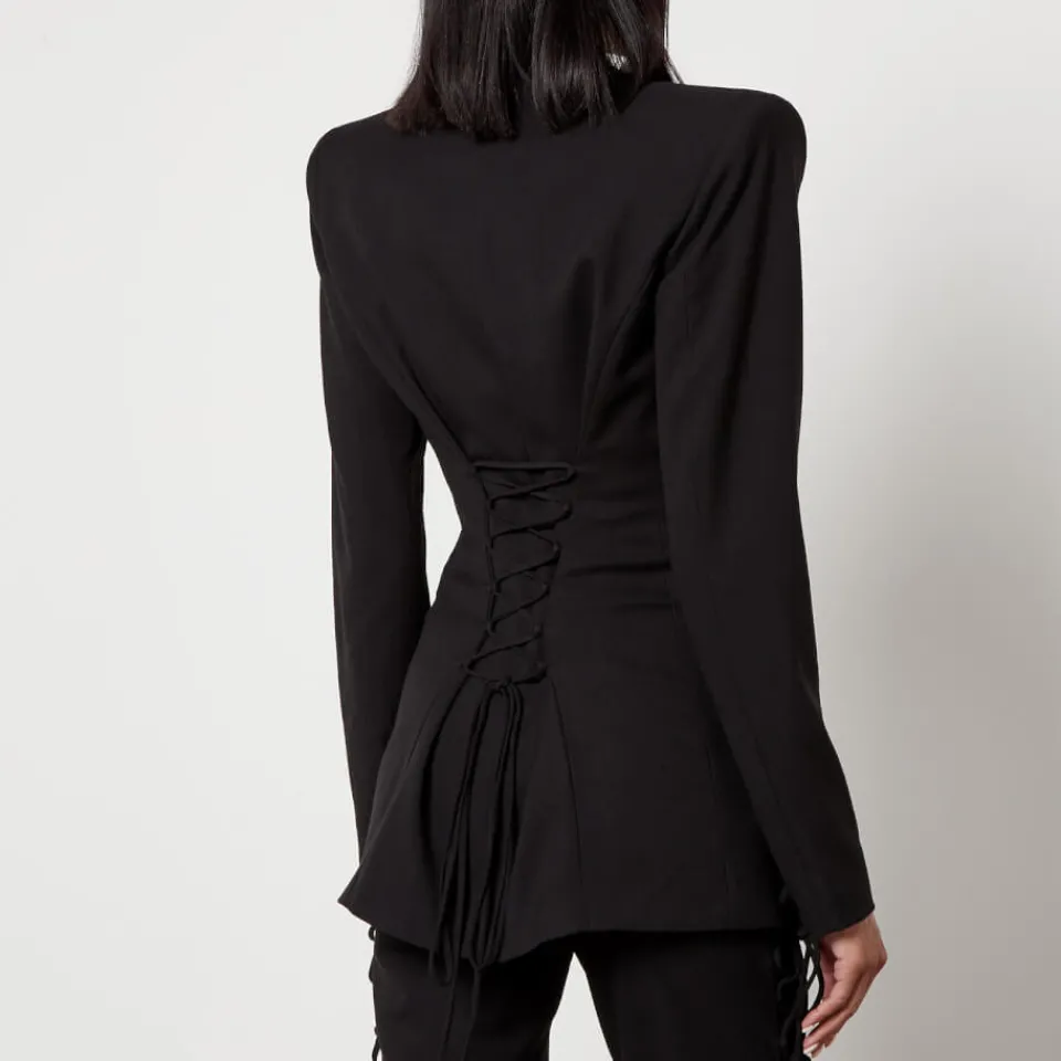Jackets|Coats|Dr. Martens De La Vali Elena Lace-Up Crepe Jacket - UK 8