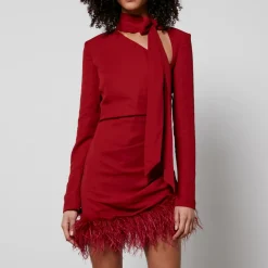 Dresses|Dresses|Stine Goya De La Vali Feather-Hemmed Crepe Mini Dress - UK 6