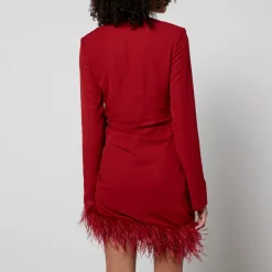 Dresses|Dresses|Stine Goya De La Vali Feather-Hemmed Crepe Mini Dress - UK 6