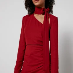 Dresses|Dresses|Stine Goya De La Vali Feather-Hemmed Crepe Mini Dress - UK 6