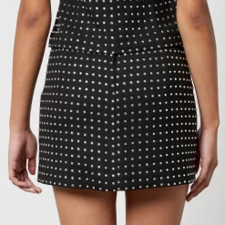 Skirts|Skirts|De La Vali Isidora Diamante-Embellished Twill Mini Skirt - UK 8