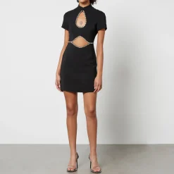 Dresses|Dresses|Sleeper De La Vali Mercy Rhinestone-Embellished Crepe Mini Dress - UK 6