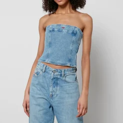 Co-Ord Sets|T-Shirts And Tops|Dr. Martens Diesel De-Ville Denim Strapless Top - XS