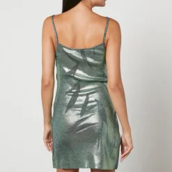 Dresses|Dresses|Dr. Martens Diesel M-Areah Printed Metallic Jersey Mini Dress - S