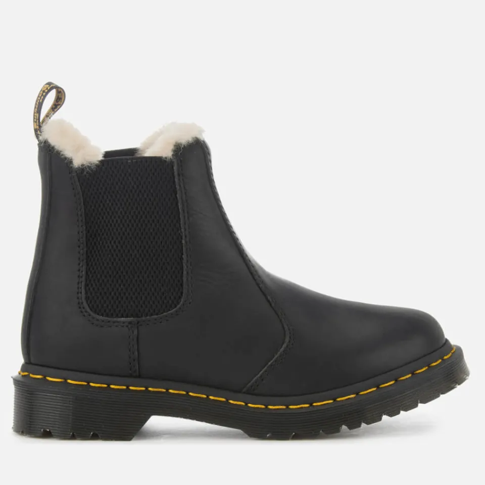 Boots|Dr. Martens Women's 2976 Leonore Faux Fur Lined Chelsea Boots - Black