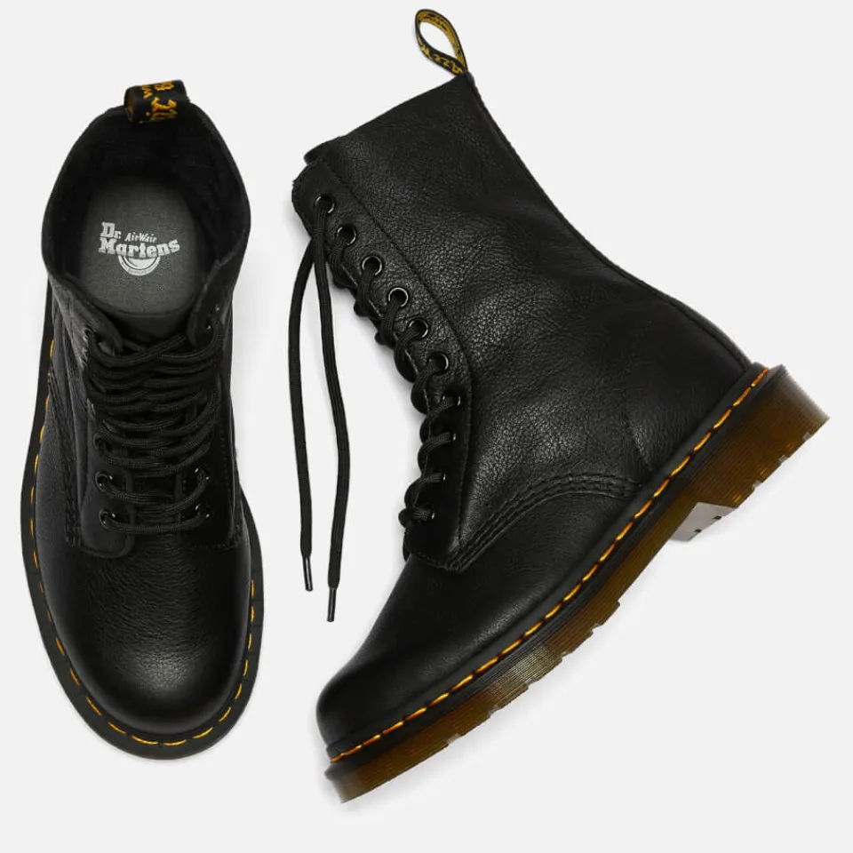 Boots|Dr. Martens Women's 1490 Virginia Leather 10-Eye Boots - Black - UK 3
