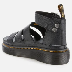 Sandals & Slides|Sandals|Birkenstock Dr. Martens Women's Clarissa II Quad Leather Sandals - Black - UK 3