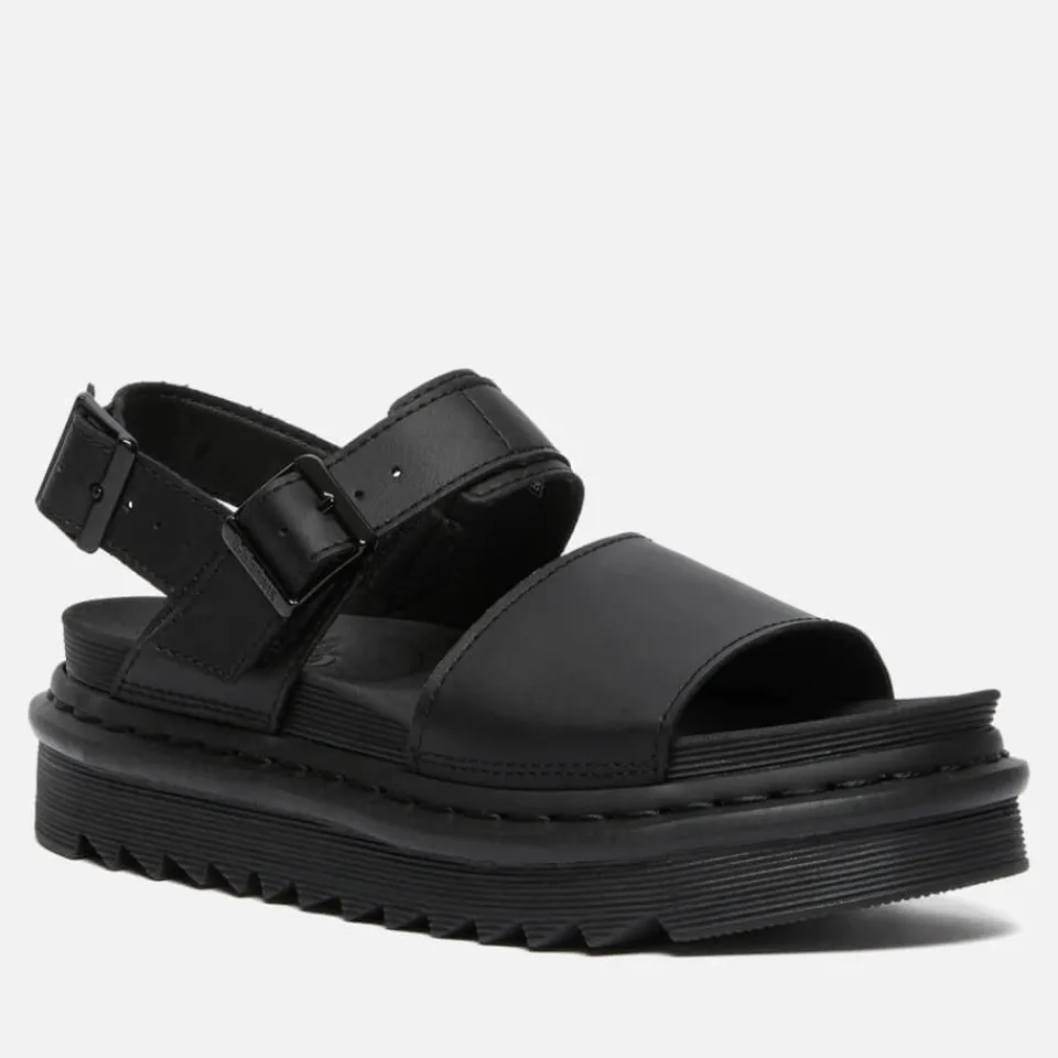 Sandals & Slides|Sandals|Birkenstock Dr. Martens Women's Voss Leather Strap Sandals - Black - UK 3