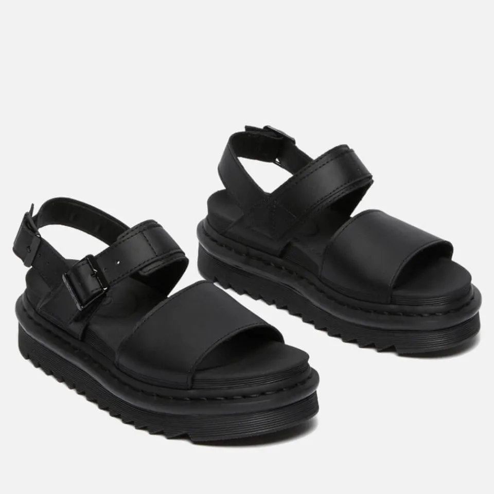 Sandals & Slides|Sandals|Birkenstock Dr. Martens Women's Voss Leather Strap Sandals - Black - UK 3