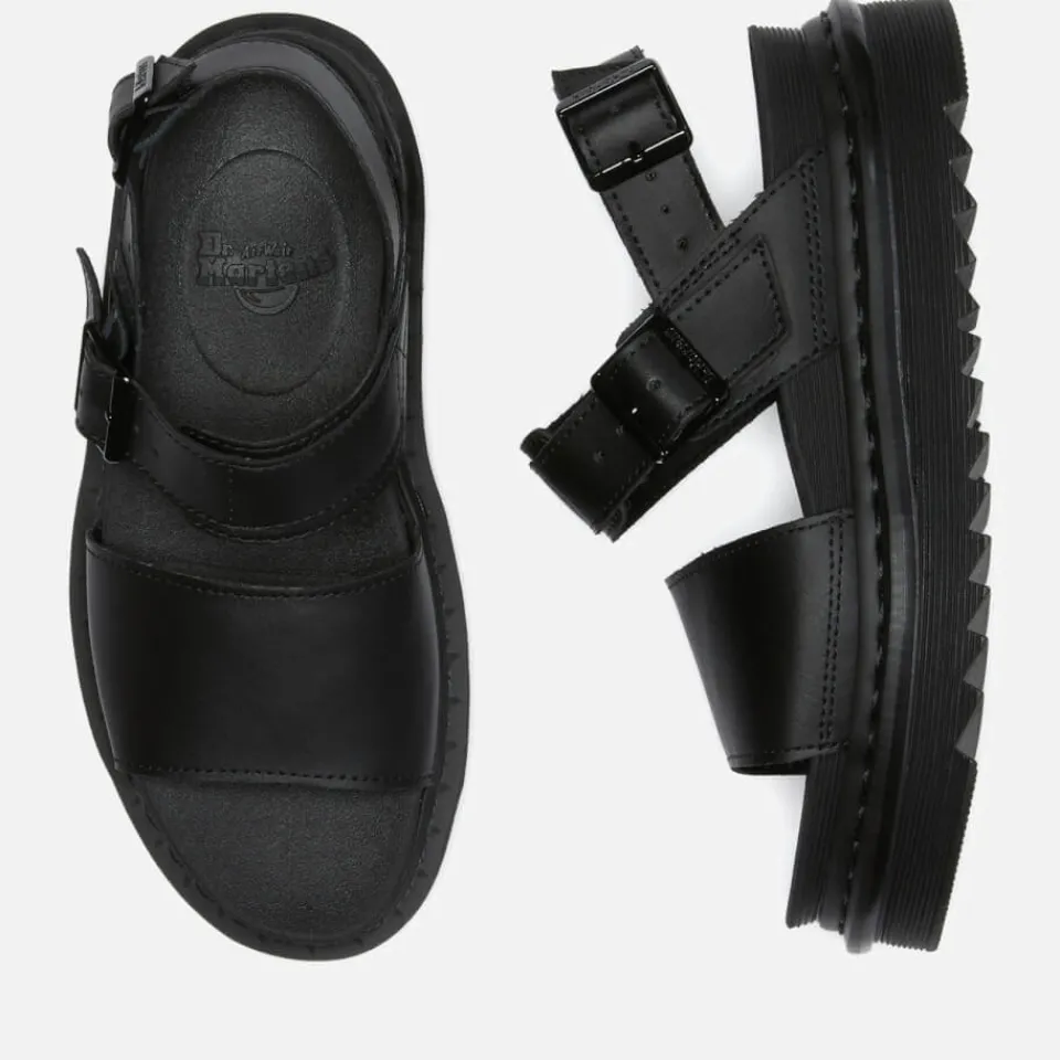 Sandals & Slides|Sandals|Birkenstock Dr. Martens Women's Voss Leather Strap Sandals - Black - UK 3